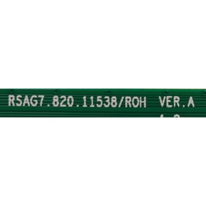 T-CON PARA TV HISENSE / NUMERO DE PARTE 298366 / RSAG7.820.11538/ROH VER.A / 305044 / TG227415C5 / PANEL HD550Y1U72-T0L2/GM/CKD3A/ROH / DISPLAY HV550QUB-F70 REV.2.0 / MODELO 55R6G	